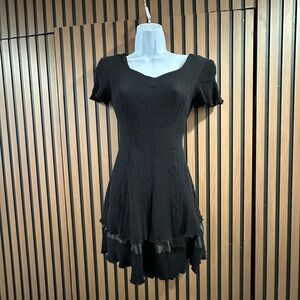 Elegant Black Ruffle Dress